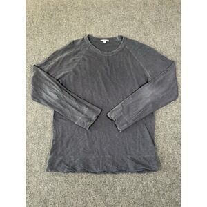 James Perse Pullover Mens 3 Large Blue Vintage French Terry Sweatshirt Crew